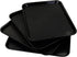 Ramddy Black Serving Trays, Plastic Fast Food Trays, Set of 4