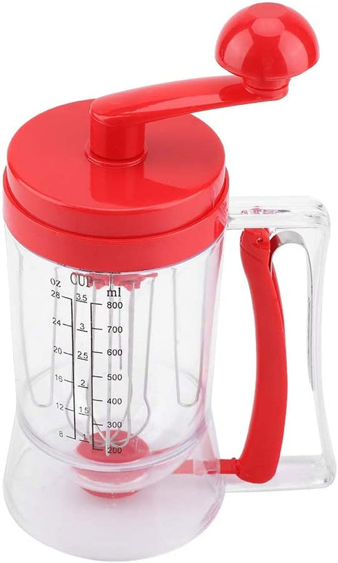 Pancake Batter Dispenser - Hand-held Manual Pancake & Cupcake Mixer and Batter Dispenser Blender Machine Baking Tool, for Cupcakes, Waffles, Muffin Mix, Crepes, Cake or Any Baked Goods