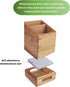 Drip Protection Wooden Utensil Holder 100% Acacia wood kitchen cutlery organizer storage for countertop with water absorbent diatomaceous earth mat to keep your utensils dry and clean