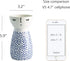 Senliart White Ceramic Vase, Small Flower Vases for Home Décor, 5.9 X 3.2 (Polka Dot)