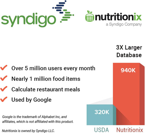 Etekcity Food Nutrition Kitchen Scale, Digital Grams and Ounces for Weight Loss, Baking, Cooking, Keto and Meal Prep, Large, 304 Stainless Steel