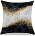 Pillow Covers 18x18, Navy Blue Marble Throw Pillow Covers, Set of 4, Black Gold Decorative Pillowcases, Blue Square Cushion Covers, for Living Room Bed Home Decor Couch Pillows(Navy Blue)