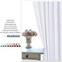 PONY DANCE Short Window Curtains 36 - Kitchen Tiers Valances Light Filter Rod Pocket Back Tab Drapes Blinds Match with Panels, 42 W x 36 in L, Pure White, 2 Pieces