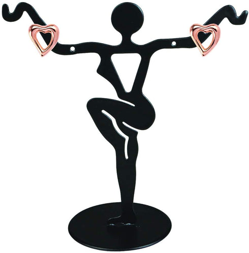 Mooca 12 Pcs Set Black Metal Earring Holder, Jewelry Stand, Earring Display Earring Display Earring Stand Earring Metal Stands, 3 1/4 Inches Height, Black Color