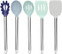 Cook with Color Silicone Cooking Utensils, 5 Pc Kitchen Utensil Set, Easy to Clean Silicone Kitchen Utensils, Cooking Utensils for Nonstick Cookware, Kitchen Gadgets Set (Ombre Blue)