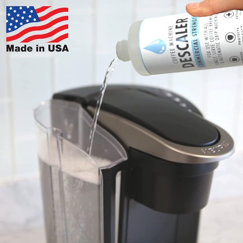Descaler & Cleaner (6 Uses) - MADE IN USA - Descaling Solution for Keurig Brewers, Nespresso, Delonghi, Breville & All Coffee Makers & Espresso Machines