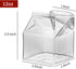 Milk Carton Glass Container 12 Ounce Set of 2 Cocktail Glasses Clear Milk Carton Cups Mini Creamer Pitcher Hand-Blown Box for Cocktail Milk Juice Coffee Hot Water Glassware Gift