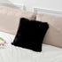 No Insert Faux Fur Sheepskin Throw Pillow Cover 18x18 Set of 2 Merino Style Super Soft Fluffy Cushion Fuzzy Pillow Case New Luxury Series for Livingroom Couch Sofa Bed Home Decor LINMOPM (Black)
