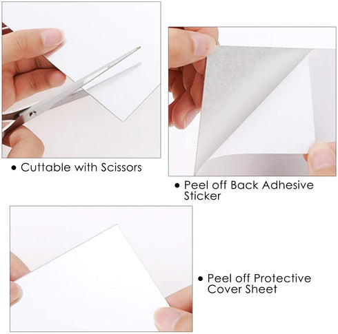 BBTO BBTO 10 Pieces Flexible Mirror Sheets Self Adhesive Non Glass Mirror Tiles Mirror Stickers for Home Wall Decor (8 x 10 Inch)