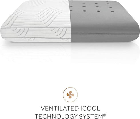 SensorGel Charcoal Memory Foam Built-in iCOOL Technology System, Created for Macy's Bed Pillow, 1 Count (Pack of 1), White