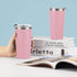 2 Pack Travel Tumblers, 20 Oz Stainless Steel Tumblers with Lids Straws, Vacuum Insulated Tumblers, Double Wall Travel Tumblers, Powder Coated Insulated Coffee Cup for Hot and Cold Drinks, Pink