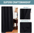 100% Blackout Curtains for Bedroom Thermal Insulated Light Blocking Curtain 84 Inch Long Grommet Window Treatment Panel for Living Room/Patio Door, Solid in Jet Black (One Panel)