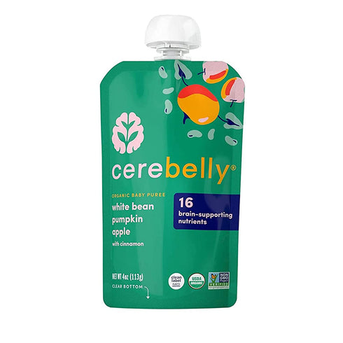 Cerebelly Organic White Bean Pumpkin Apple Sunflower Seed Baby Food, 4 OZ