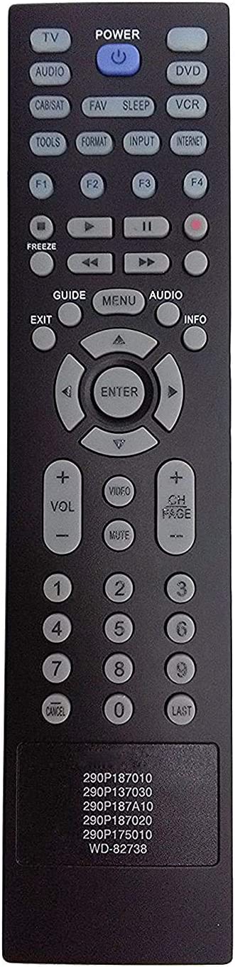 Replacement Remote Control for Mitsubishi TV LT-40151 WD-60735 WD-67037 WD-62530 WD-62531 WD-65736 WD-65731 WD-73742