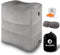 Inflatable Travel Foot Rest Pillow,Toddler & Kids Airplane Bed,Airplane Foot Rest for Kids and Adults,Adjustable Height Foot Pillow, Inflatable Foot Rest for Airplane Travel, Car,Train,Office (Grey)