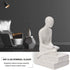 Quoowiit Abstract Sculpture Statues for Home Decor, Abstract Figure Statues Hand Craved Resin Sculpture Modern Home Decoration-143 White