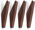 COCOYA 4Pack Wood Hooks Wall Mounted, Minimalist Easy Install Natural Real Walnut Cute Mid Century Modern Simple Rustic Home Foyer Entryway Decor, for Hanging Hat Cap Backpack Bag Coat Towel Clothes