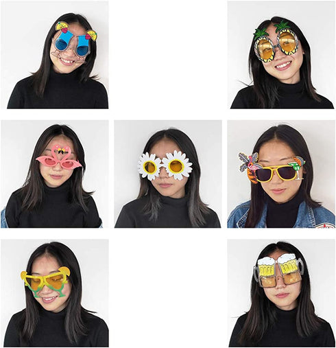 Novelty Party Sunglasses Creative Funny Hawaiian Themed Tropical Glasses Party Eyewear Beach Photo Booth Props Eyeglasses
