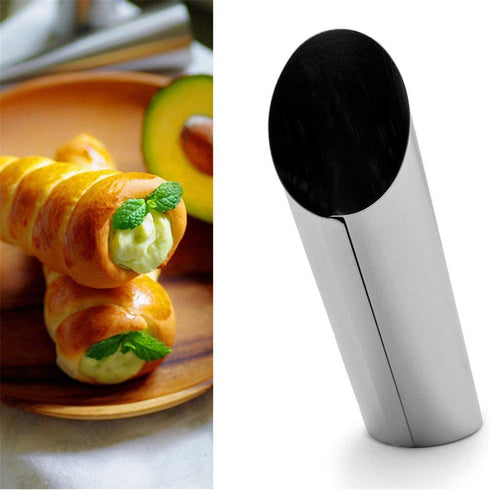 Cannoli Tubes, SPADORIVE 5 inch Large Stainless Steel Cannoli Forms Non-stick cream horn Danish Pastry Molds for Croissant Shell Cream Roll Pack of 20 (Cleaning Brush Included)