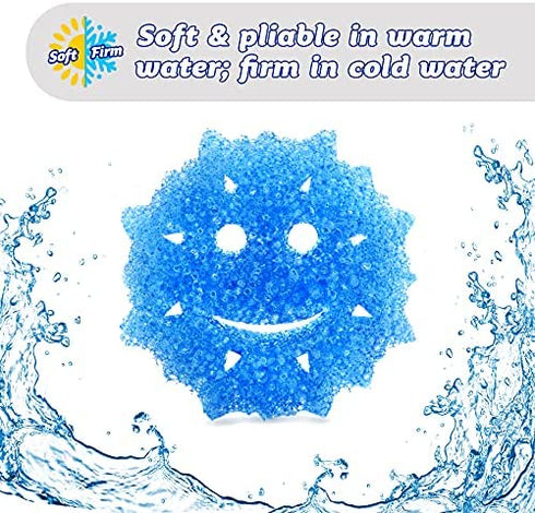 Scrub Daddy Sponge Set - Winter Shapes - Non Scratch Scrubbers for Dishes and Home, Odor Resistant, Temperature Controlled, Soft in Warm Water, Firm in Cold, Deep Cleaning, Dishwasher Safe, 3ct
