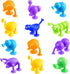 Zhanmai 12 Pieces Silicone Suction Toys Stress Toys Set Building Blocks Suction Toy Animal Shape Sucker Toys Multi Color for Stress Release, Family Parent Interactive Game Bath