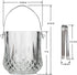 Lily's Home Glass Ice Bucket with Handle and SS Tongs, This Beautiful Piece is Ideal for Entertaining and Every Day Use