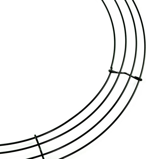 14 Inch Wire Wreath Frame Metal Round Wreath Form Making Rings Green for Christmas New Year Party Home Decoration DIY Macrame Floral Crafts Pack of 2