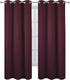 LEMOMO Burgundy Red Thermal Blackout Curtains/42 x 84 Inch/Set of 2 Panels Room Darkening Curtains for Bedroom