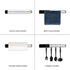 WIFTREY Over The Cabinet Door Organizer Holder and Paper Towel Holder Wall Mount Set for Kitchen Bathroom Pantry, Big Storage Rack for Cutting Boards, Black