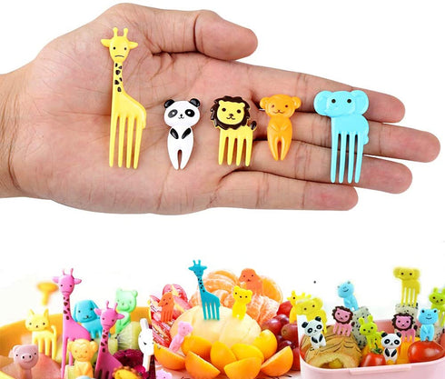 86 Pcs Animal Food Picks for Kids, Fun Bento Picks, Cute Cartoon Animal Fruit Food Toothpicks, Lunch Bento Box Picks for Toddler