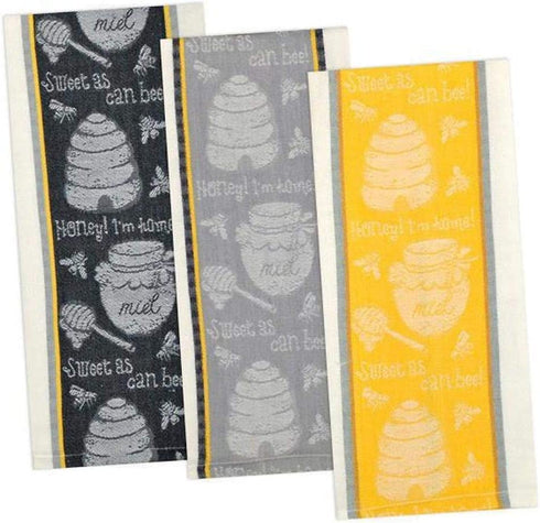 Design Import India, Dishtowel Honey Bee Jacq