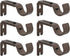 AddGrace Adjustable Curtain Rod Bracket, Fits up to 1 inch Curtain Rod, Set of 6, Sturdy Extendable Curtain Rod Holder, Metal Single Rod Bracket for Wall (Bronze)