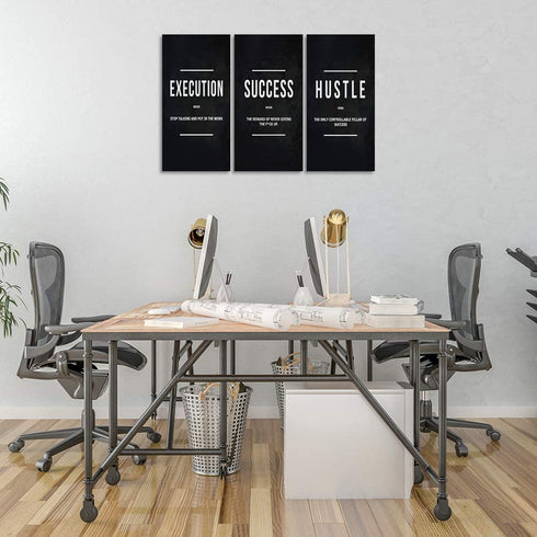 Motivational Posters Inspirational Wall Art Canvas Paintings Ability Motivation Attitude Picture Prints Art Entrepreneur Quote for Office Living Room Bedroom Wall Decor Ready to Hang - 16?Hx24?W
