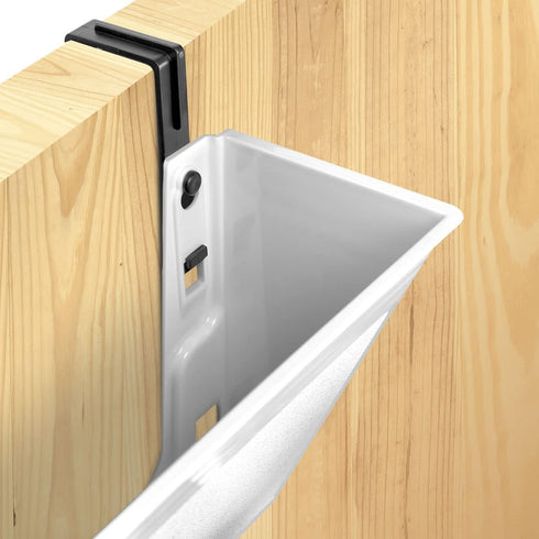 Acrimet 3 Pockets Wall Mount File Holder Organizer Letter Size, White Color (Hangers Included)