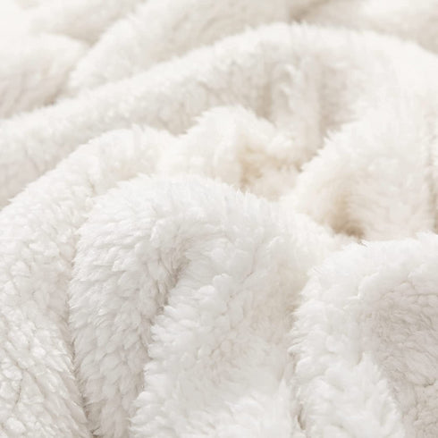 HBlife Sherpa Throw Blanket for Couch 50X60 Inches, Super Cozy Fuzzy Fleece Warm Plush Decorative Cabin Reversible Thick Blankets and Throws for Bed Sofa, Navy