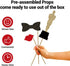 Fully Assembled Hollywood Photo Booth Props - Set of 30 - Black Gold Red Selfie Signs - Movie Night Themed Party Supplies & Decorations - Cute Oscars Designs with Real Glitter - Did we mention no DIY?