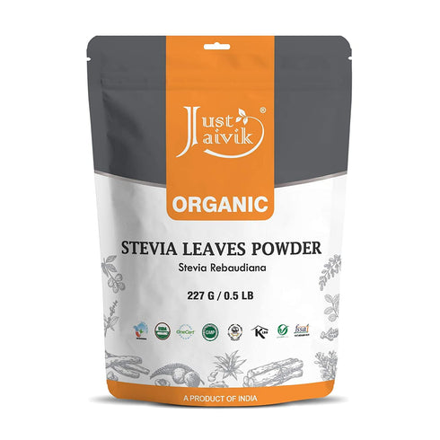 100% Organic Stevia Leaf Powder- An Organic Substitute to Sugar (227g / 0.5 LB / 08 oz)