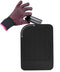 Heat Resistant Glove with Heat Resistant Mat for Curling Iron, Hair Straightener, Flat Irons, Silicone Bump Glove, 9” x 6.5” Food Grade Silicone Mat, Black