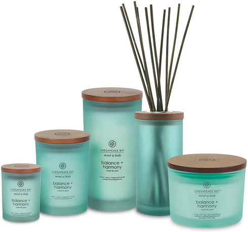 Chesapeake Bay Candle Scented Candles, Balance + Harmony (Water Lily Pear), Medium (2-Pack)
