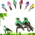 Artificial Bird Ornaments 12Pcs Cute Artificial Feather Bird Colorful Simulation Foam Bird for Crafts, Christmas Tree and Seasonal Displays and Wreaths