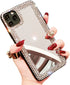 Poowear for iPhone 11 Case 3D Glitter Sparkle Bling Mirror Case Luxury Shiny Crystal Rhinestone Diamond Bumper Clear Protective Case Cover for Women for iPhone 11 Silver