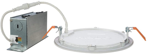 HALO HLB6 3000K Color Temperature New Construction or Remodel Canless Recessed Integrated LED Kit, White, 6 in.