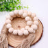 Wood Bead Garland Farmhouse Beads Wood Bead Garland with Tassel Prayer Beads Farmhouse Decor Wood Bead Strands