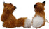 Kurt Adler 4.5-Inch Plush Set of 2 Fox Ornaments, Brown, 2 Piece