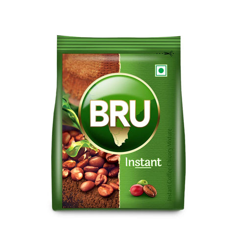 Bru Instant coffee, 100 grams pack, 3.5 oz, India - instant coffee-chicory mixture made from blends of coffee and chicory - Vegetarian