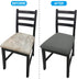 Seat Covers for Dining Room Chairs, Waterproof Kitchen Dining Seat Slipcovers - Chair Seat Covers Protector Set of 4(Light Grey,4 Pack)