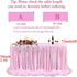 Pink Tutu Table Skirt 6ft Tutu Tablecloths for Parties Tulle Table Skirt for Rectangle Tables Skirt for Birthday Party Wedding Princess Baby Shower Tablecloth Cake Dessert Banquet Table Decorations