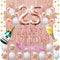 Fancypartyshop 25th Birthday Decorations - Rose Gold Happy Birthday Banner and Sash with Number 25 Balloons Latex Confetti balloons Ideal for Girl and Women 25 Years Old Birthday Rose Gold