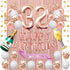 Fancypartyshop 32nd Birthday Decorations - Rose Gold Happy Birthday Banner and Sash with Number 32 Balloons Latex Confetti balloons Ideal for Girl and Women 32 Years Old Birthday Rose Gold