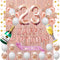 Fancypartyshop 23rd Birthday Decorations - Rose Gold Happy Birthday Banner and Sash with Number 23 Balloons Latex Confetti Balloons Ideal for Girl and Women 23 Years Old Birthday Rose Gold